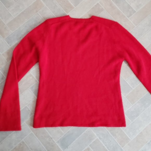 Phillip Chi Women's 100% Cashmere V-neck Sweater L - Picture 2 of 5